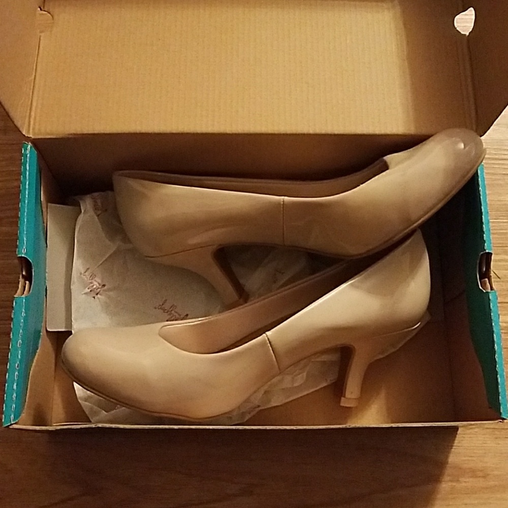 JellyPop "Cayla" Mid Heel Dress Nude Pumps Shoes